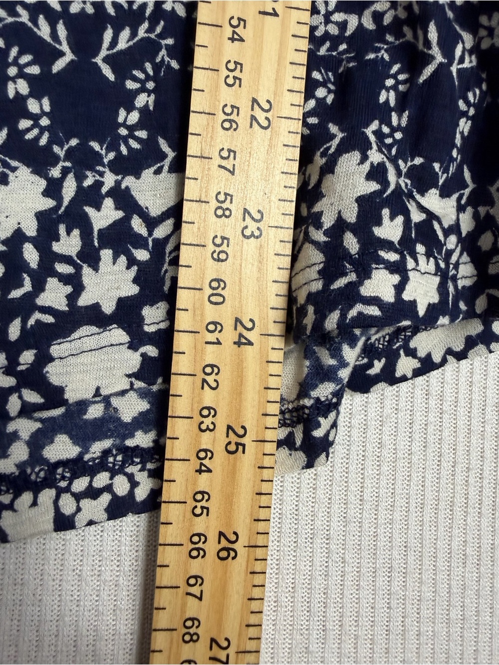 NWT Lucky Brand Blue Floral Print Peasant Blouse Size Large Boho Bell Sleeve Top - Picture 11 of 14